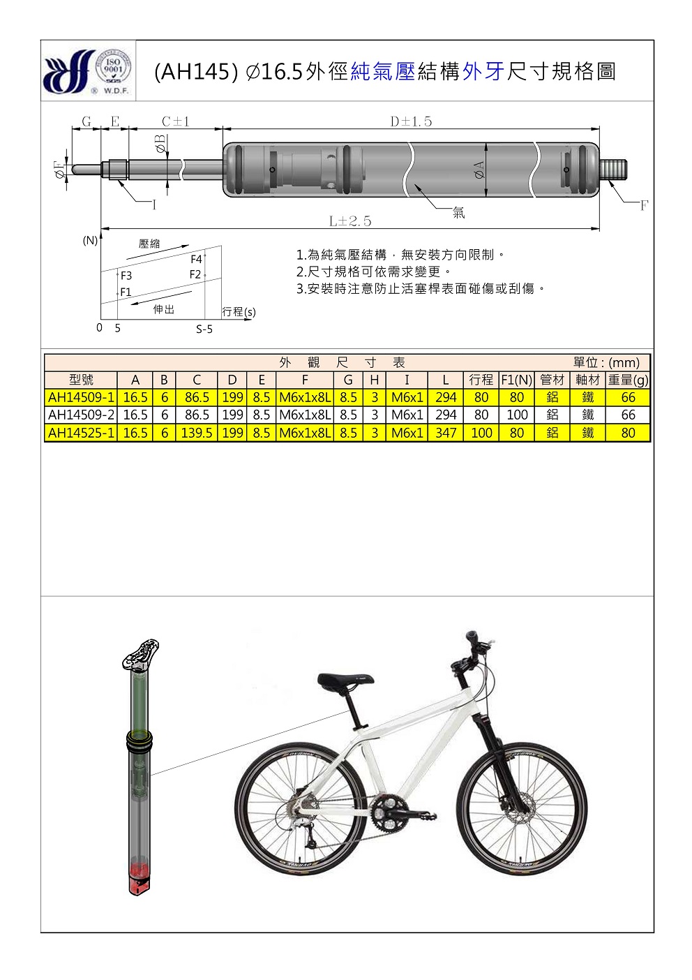 AH145純氣壓外牙