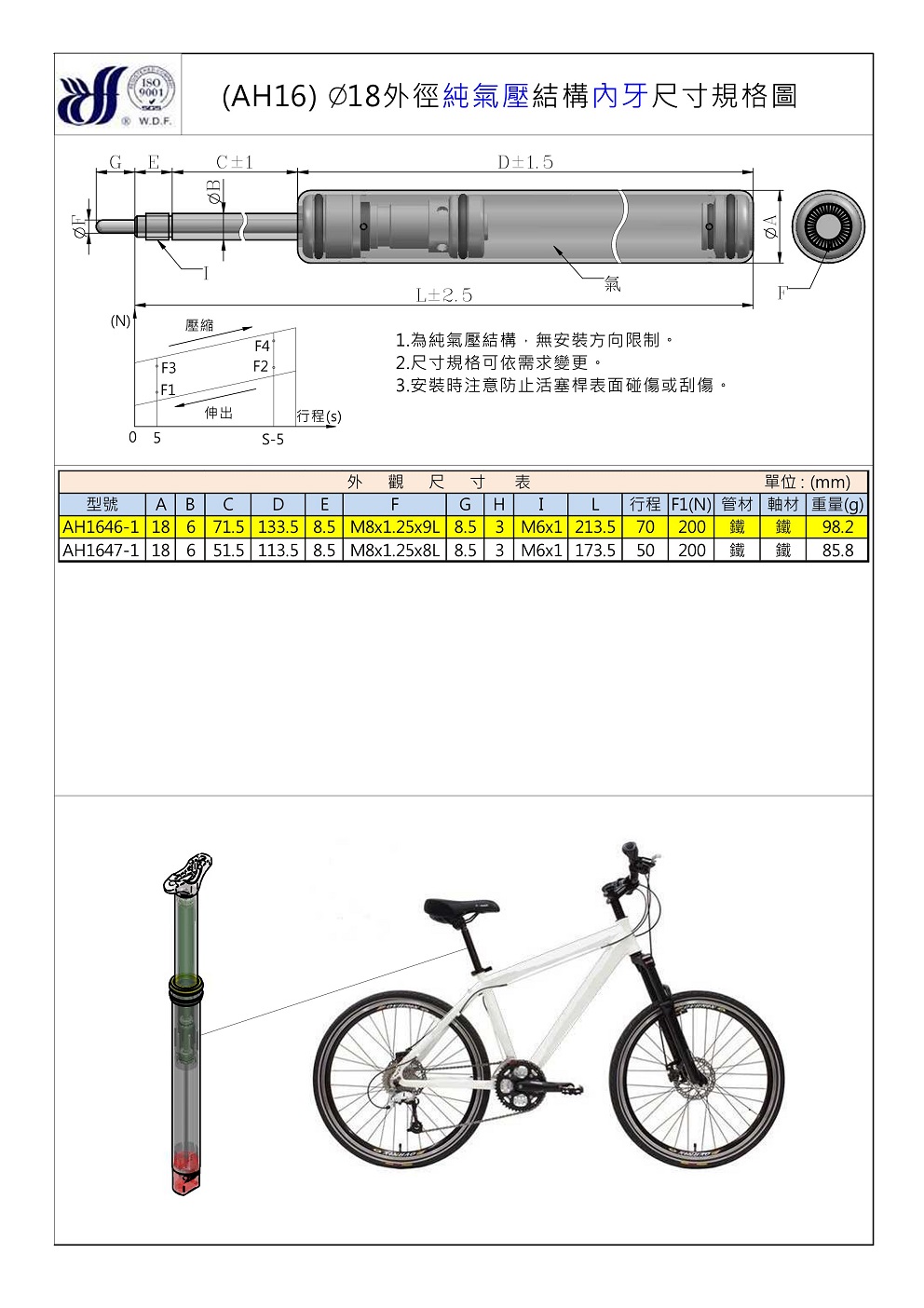 AH16純氣壓內牙